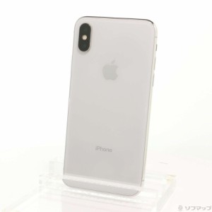 (中古)Apple iPhoneX 64GB シルバー MQAY2J/A SIMフリー(384-ud)
