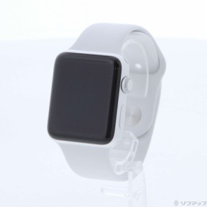 (中古)Apple Apple Watch Series 3 GPS 42mm シルバーアルミニウムケース ホワイトスポーツバンド(198-ud)