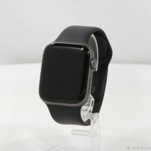 (中古)Apple Apple Watch Series 4 GPS 44mm スペースグレイアルミニウムケース ブラックスポーツバンド(262-ud)