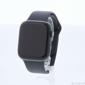 (中古)Apple (展示品) Apple Watch Series 9 GPS 45mm ミッドナイトアルミニウムケース ミッドナイトスポーツバンド(348-ud)