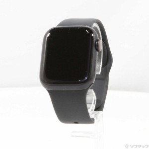 (中古)Apple Apple Watch Series 9 GPS + Cellular 41mm ミッドナイトアルミニウムケース ミッドナイトスポーツバンド(262-ud)