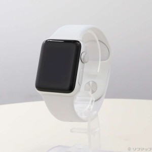 (中古)Apple Apple Watch Series 3 GPS 38mm シルバーアルミニウムケース ホワイトスポーツバンド(262-ud)