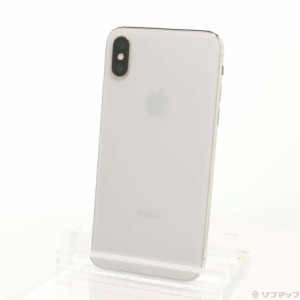 (中古)Apple iPhoneX 64GB シルバー MQAY2J/A SIMフリー(384-ud)