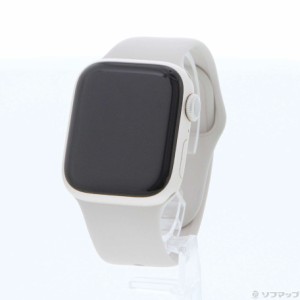 (中古)Apple Apple Watch Series 7 GPS 41mm スターライトアルミニウムケース スターライトスポーツバンド(349-ud)