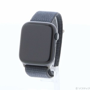 (中古)Apple Apple Watch Series 9 GPS 45mm ミッドナイトアルミニウムケース ミッドナイトスポーツループ(262-ud)