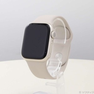 (中古)Apple Apple Watch Series 9 GPS 41mm スターライトアルミニウムケース スターライトスポーツバンド(344-ud)