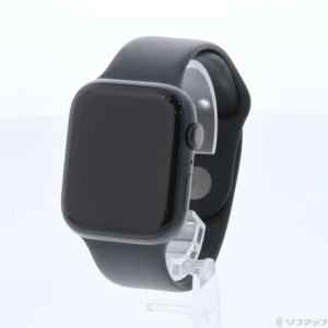 (中古)Apple Apple Watch Series 8 GPS 45mm ミッドナイトアルミニウムケース ミッドナイトスポーツバンド(258-ud)
