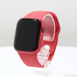 (中古)Apple Apple Watch Series 9 GPS 41mm (PRODUCT)REDアルミニウムケース レッドスポーツバンド(198-ud)