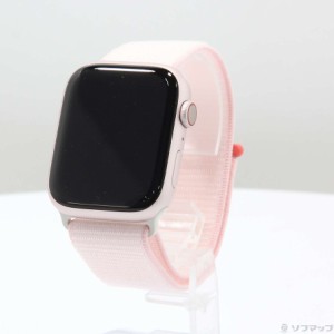 (中古)Apple Apple Watch Series 9 GPS + Cellular 45mm ピンクアルミニウムケース ライトピンクスポーツループ(349-ud)