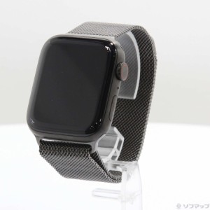 (中古)Apple Apple Watch Series 6 GPS 44mm スペースブラックチタニウムケース スポーツバンド(344-ud)