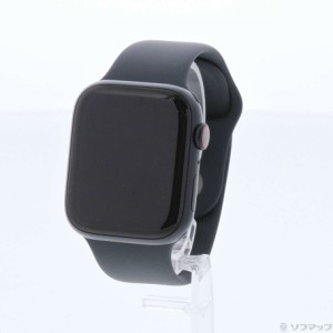 (中古)Apple Apple Watch Series 9 GPS + Cellular 45mm ミッドナイトアルミニウムケース ミッドナイトスポーツバンド(262-ud)
