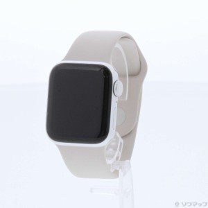 (中古)Apple Apple Watch SE 第1世代 GPS 40mm シルバーアルミニウムケース スターライトスポーツバンド(262-ud)