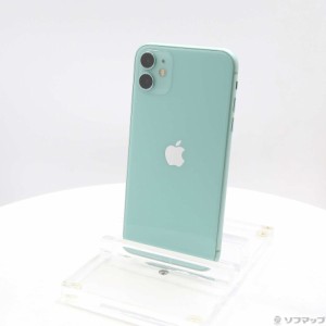 (中古)Apple iPhone11 64GB グリーン MHDG3J/A SIMフリー(371-ud)