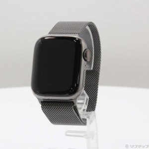 (中古)Apple Apple Watch Series 7 GPS + Cellular 41mm グラファイトステンレススチールケース グラファイトミラネーゼループ(258-ud)