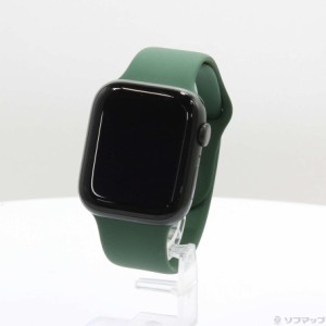 (中古)Apple Apple Watch Series 7 GPS 45mm グリーンアルミニウムケース クローバースポーツバンド(377-ud)