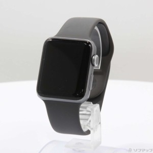 (中古)Apple Apple Watch Series 3 GPS 42mm スペースグレイアルミニウムケース グレイスポーツバンド(305-ud)