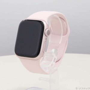 (中古)Apple Apple Watch Series 9 GPS 41mm ピンクアルミニウムケース ライトピンクスポーツバンド(262-ud)