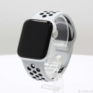 (中古)Apple Apple Watch Series 6 Nike GPS 40mm シルバーアルミニウムケース ピュアプラチナム/ブラックNikeスポーツバンド(295-ud)