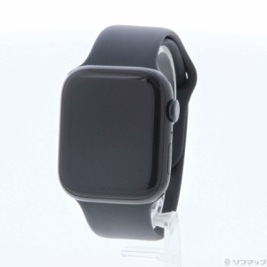 (中古)Apple Apple Watch Series 9 GPS 45mm ミッドナイトアルミニウムケース ミッドナイトスポーツバンド(262-ud)