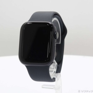 (中古)Apple Apple Watch Series 7 GPS 45mm ミッドナイトアルミニウムケース ミッドナイトスポーツバンド(198-ud)