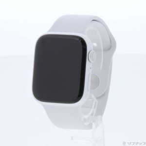 (中古)Apple (展示品) Apple Watch Series 8 GPS 45mm シルバーアルミニウムケース ホワイトスポーツバンド(305-ud)