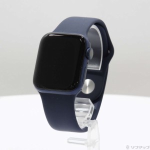 (中古)Apple Apple Watch Series 6 GPS 40mm ブルーアルミニウムケース ディープネイビースポーツバンド(269-ud)