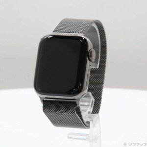(中古)Apple Apple Watch Series 6 GPS + Cellular 40mm グラファイトステンレススチールケース グラファイトミラネーゼループ(276-ud)