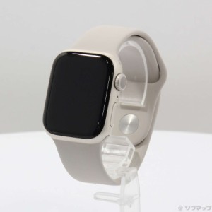 (中古)Apple Apple Watch Series 8 GPS 41mm スターライトアルミニウムケース スターライトスポーツバンド(198-ud)