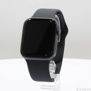 (中古)Apple Apple Watch SE 第1世代 GPS 44mm スペースグレイアルミニウムケース ブラックスポーツバンド(262-ud)