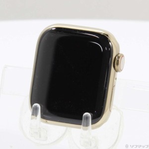 (中古)Apple Apple Watch Series 8 GPS + Cellular 41mm ゴールドステンレススチールケース バンド無し(258-ud)