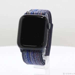 (中古)Apple Apple Watch Series 9 GPS 45mm ミッドナイトアルミニウムケース ゲームロイヤル/オレンジNikeスポーツループ(276-ud)