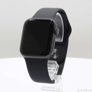 (中古)Apple Apple Watch SE 第1世代 GPS 40mm スペースグレイアルミニウムケース ブラックスポーツバンド(377-ud)