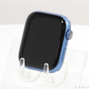 (中古)Apple Apple Watch Series 7 GPS 45mm ブルーアルミニウムケース バンド無し(198-ud)