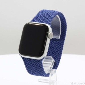 (中古)Apple Apple Watch Series 6 GPS 40mm シルバーアルミニウムケース アトランティックブルーブレイデッドソロループ(258-ud)