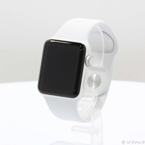 (中古)Apple Apple Watch Series 3 GPS 38mm シルバーアルミニウムケース ホワイトスポーツバンド(305-ud)