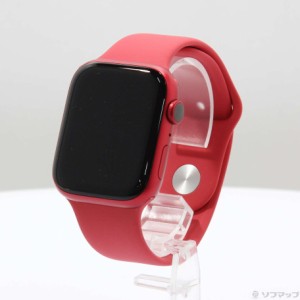 (中古)Apple Apple Watch Series 9 GPS 45mm (PRODUCT)REDアルミニウムケース レッドスポーツバンド(262-ud)