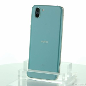 (中古)SHARP AQUOS R2 64GB アクアマリン SHV42 auロック解除SIMフリー(269-ud)