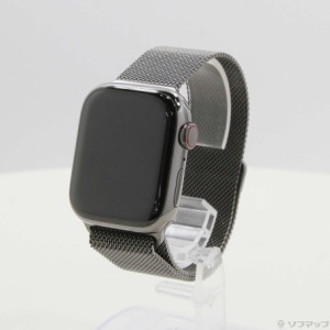 (中古)Apple Apple Watch Series 9 GPS + Cellular 41mm グラファイトステンレススチールケース グラファイトミラネーゼループ(352-ud)