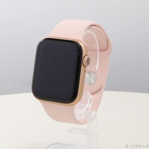 (中古)Apple Apple Watch Series 6 GPS 44mm ゴールドアルミニウムケース ピンクサンドスポーツバンド(368-ud)