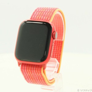 (中古)Apple Apple Watch Series 8 GPS 41mm (PRODUCT)REDアルミニウムケース レッドスポーツループ(258-ud)