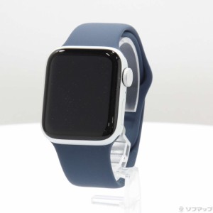 (中古)Apple Apple Watch SE 第2世代 GPS 40mm シルバーアルミニウムケース ストームブルースポーツバンド(344-ud)