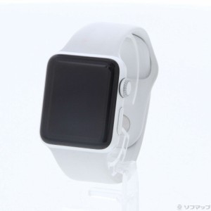 (中古)Apple Apple Watch Series 3 GPS 38mm シルバーアルミニウムケース ホワイトスポーツバンド(344-ud)