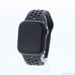 (中古)Apple Apple Watch Series 7 Nike GPS 41mm ミッドナイトアルミニウムケース アンスラサイト/ブラックNIKEスポーツバンド(258-ud)