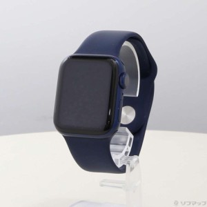 (中古)Apple Apple Watch Series 6 GPS 40mm ブルーアルミニウムケース ディープネイビースポーツバンド(258-ud)