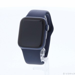 (中古)Apple Apple Watch Series 6 GPS 40mm ブルーアルミニウムケース ディープネイビースポーツバンド(384-ud)