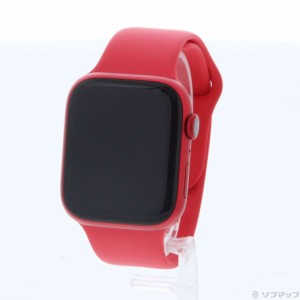 (中古)Apple Apple Watch Series 8 GPS 45mm (PRODUCT)REDアルミニウムケース (PRODUCT)REDスポーツバンド(198-ud)