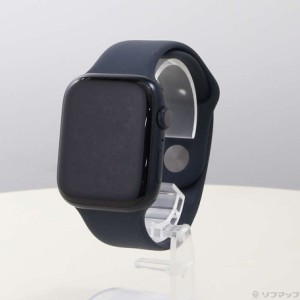 (中古)Apple Apple Watch Series 9 GPS 45mm ミッドナイトアルミニウムケース ミッドナイトスポーツバンド(348-ud)