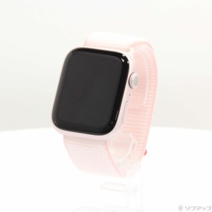 (中古)Apple Apple Watch Series 9 GPS 45mm ピンクアルミニウムケース ライトピンクスポーツループ(348-ud)