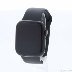 (中古)Apple Apple Watch Series 9 GPS 45mm ミッドナイトアルミニウムケース ミッドナイトスポーツバンド(349-ud)