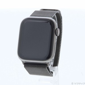 (中古)Apple Apple Watch Series 8 GPS + Cellular 45mm ステンレススチールケース グラファイトミラネーゼループ(348-ud)